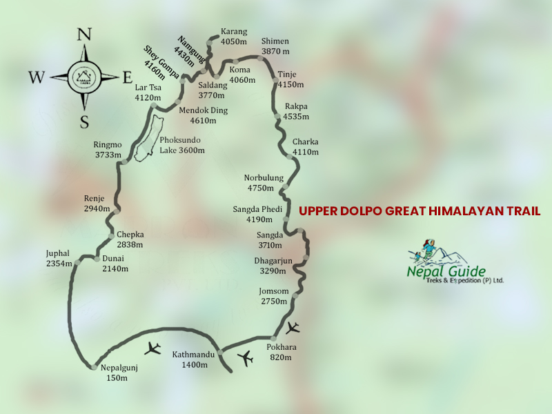 Upper Dolpo Trek 26 Days Itinerary