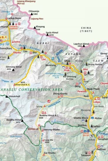 Manaslu Circuit Trek Map - Daily Route Explained
